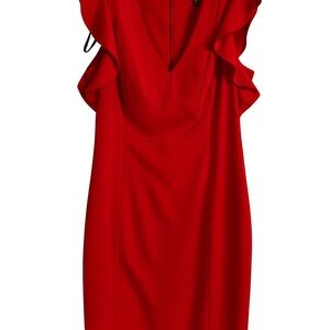 XOXO Vibrant Red Ruffle Mini Dress